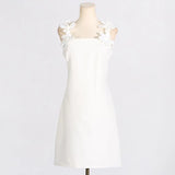 Fongt 2025 New Fashion Design Three-Dimensional Flowers Spliced Shoulder Strap Dress Dress