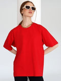Fongt Spring Summer New Solid Color T-Shirt Women Hot Pure Cotton Short-Sleeved Top Loose