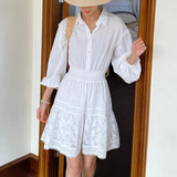 Fongt Design Holiday Dress Women's Spring 2025 New Women's Long-Sleeved Shirt