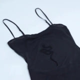 Spring 2024 New Sexy Hip Skirt Dark Style Slim Micro-Transparent Mesh Dress Woman-Outfit