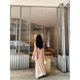 Fongt Summer Cool Temperament Wearing Loose Back Open Fork Top Female Feeling Slim Half Skirt Two Sets