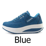 Women Sneakers Height Increasing Summer Breathable Waterproof Wedges Platform Shoes Woman Pu Leather Casual Shoes