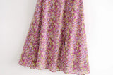 Fongt Women's Chiffon Floral Short-Sleeved Dress 6339