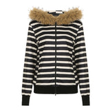 Fongt Spliced Zipper Hooded Jacket Woman 2025 Autumn And Winter Retro Letter Embroidery Short Top