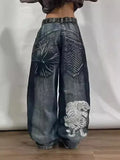 Straight Jeans For Men Retro Hip-Hop Goth Street Clothing Harajuku Men's Casual Pants 1028-1-Outfit