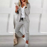 Fongt New Lattice Casual Suit Suit Suit Suit Women's Clothing