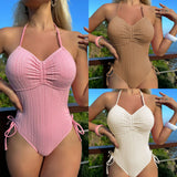 2024 Sexy New Special Fabric Swimsuit Swimsuit Drawstring Tied