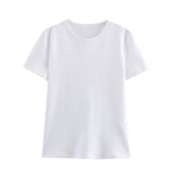 Fongt And White Foundation Shirt T-Shirt 2025 Summer Short-Sleeved Round Collared Women's Top