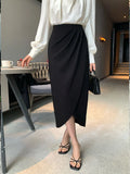 Fongt Xixi 2025 Spring New Temperament Commuting High Waist Half-Body Dress Design Packed Fishtail Dress 85126