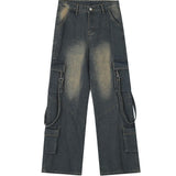 Fongt Jeans Women 2025 New High Street Design High-Rise Loose Straight Leisure Broad Legs Long Pants