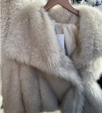 Fongt New Artificial Fur Effect Short Coat