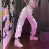 Techwear Reflective Sweatpants Women Harajuku Jogging Sports Pants Baggy Street Style Oversize Joggers Trousers