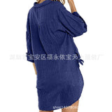 Fongt / Summer 2024 Women's New Linen Cotton Linen Shirt Irregular Cardigan