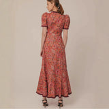 Fongt Bohemian Print Holiday Long Runner Dress