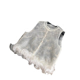 Fongt Style Fashion Multifunctional Vest Women Summer Thin Three-Dimensional Lace Sleeveless Open Shirt Embroidery Net