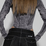 Wornout High Quality Trendy Women's Jumpsuit Tight Fitting Top Autumn 2023 New Fashion Long Sleeve Clothes-Outfit
