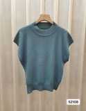 Summer New Korean Version Of The Elegant Round Neck Pure Color Simple Thin Sexy Sleeveless
