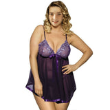 Plus Fat Plus Large-Size Lingerie Lace Sexy Pajamas Seduction Transparent Netting Sex Fun