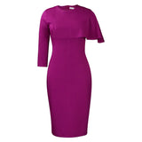 Fongt Large-Size Female Decoration Height Waist Lotus Side Temperament Commuter Pencil Skirt Dress