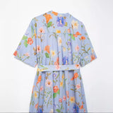 New Series Flower Printing Lace Dress 2183073-Outfit