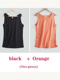 Women's Blouses Cotton and Linen Sleeveless Tops Shirt Female O Neck Summer Solid Green Tunic Blouse Basic