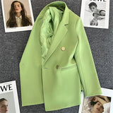 Fongt Green Fried Street Small Suit Jacket Female 2024 Spring And Autumn New Korean Version Net Red Temperament Small Leisure-Outfit
