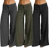 2023 ZANZEA Vintage Elegant Wide Leg Pants Women's Summer Trousers Button Front Zip Turnip Causal Turnip Pantalon 7 703-0-Outfit