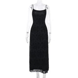 Fongt Summer New Women's Casual Pants Dark Sexy Body-In-Print Lace High-Waisted Flared