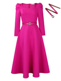 Fongt Women's Winter New Fashion Bubble Sleeve Grand Party Party Dress