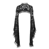 Summer 2024 New Sexy Cardigan Blouse Dark Style Slim Classical Lace Blouse Girl-Outfit