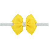 piece Sweet Color Kids Bow Headband Silver Ribbon Bows with Thin Hairband Photography Props Girls Bow Tiara Headwrap