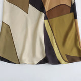 Spring Pleated Printed Silk Satin Dress 2454163-Outfit