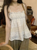 Vintage Tuxedo Sling Female Summer New Korean Version Of The Ocean Vest Sweet Thin Hottie Sleeveless