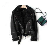 Fongt Women's Clothing 2025 New Large-Clip Women's Style Thick Locomotive Leather Fur Coat