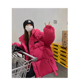 Down Cotton Jacket Female Oversize2024 Winter New Cotton-Padded Coat Korean Version Loose And Thick Cotton-Padded Jacket Bread Clothes-Outfit