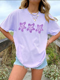 Fongt Print A Wide-Cut Short-Sleeved Women's T-Shirt Large Version Of Casual T-Shirt Top