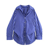 Fongt New Bat Sleeve Loose Striped Shirt 3067105