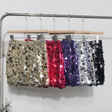 Fongt Shooting Heavy Industry Glitter Bling Bling Dress Babes Night Shop High-Waisted Ass A Short Skirt 1029