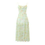 Fongt And Long Chiffon Necker A Dress Dress Women's 2025 Summer French Bodydresser