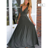 Style Multi-Wear Multi-Rope Cross-Back Sexy Bandage Dress Long Dress-Outfit
