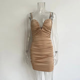 2021 New Arrival Deep V-Neck Halter Spaghetti Strap Dresses For Women 2020 Fashion Party Night Elegant