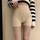 Fongt Knitted Safety Pants Women 2023 Spring And Autumn New Inner Warm Abdominal Hips Without Trace Bottom