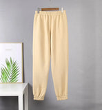 Cotton Sets Women 2021 New Autumn Winter Warm Casual Two Pieces Fleece Tops and Pants Loose Solid Sweatpants