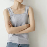 Fongt Cotton Jersey 7-Color 2025 New Summer T-Shirt Women's Slings South Korea Dongdae