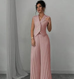 Fongt New Fashion Vest 100-Folded Skirt Suit Women's Clothing