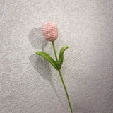 Fongt Woven Rabbit Head Sunflower Sunflower Wool Knitting Flowers Send Bestie Imitation Bouquet Finished Products-Outfit