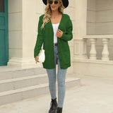 Fongt Long Coat Women's Long Dress Long Female Solid Color Mah-Button Cardigan Long-Sleeved British Style