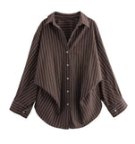 Fongt Women's Clothing Explosion Fashion Casual Loose Silk Shirt