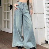 Fongt Wide-Legged Jeans Women Spring And Autumn New High-Waisted Loose Thin Trumpet Trousers