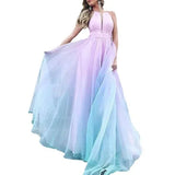 Fongt New Women's Printed Dress Sexy Deep V Evening